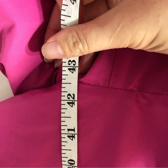 Lands End Magenta Purple Parka Jacket Coat Small Women’s Long Zipper Button - Picture 10 of 13